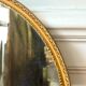Gold oval mirror - mercury glass