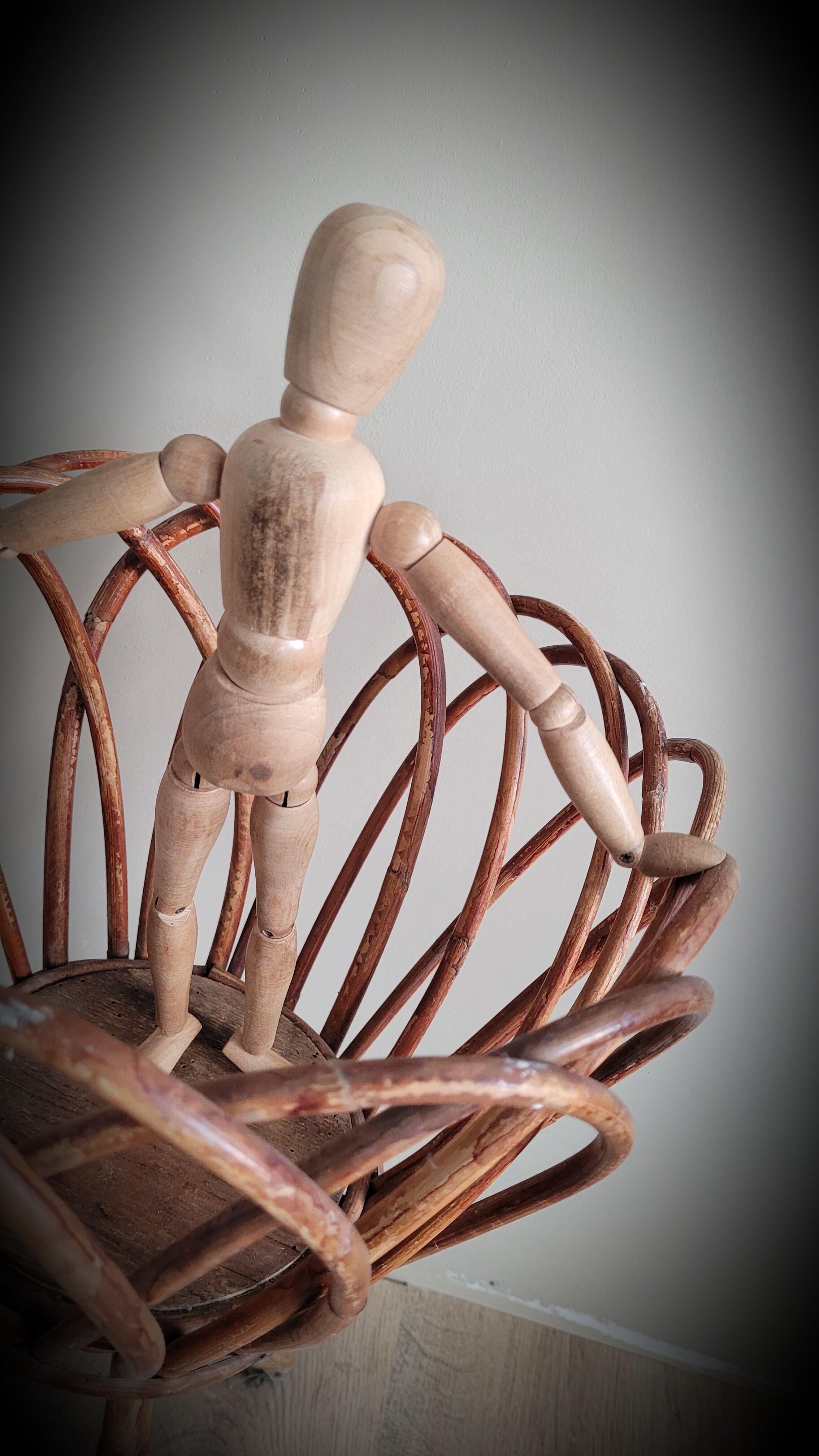 Rattan plant holder