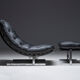 Fauteuil aved pouf de Roger de Winter, années 1960, Belqique