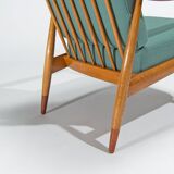 Danish Armchair in Teak & Oak by Pater Hvidt Mid Century
