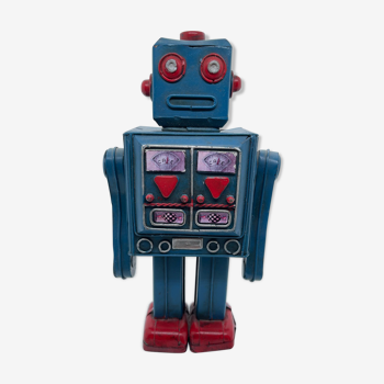 Robot ancien - métal/tôle peint - style tin toys - vintage