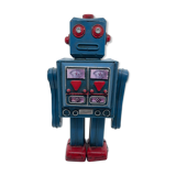 Robot ancien - métal/tôle peint - style tin toys - vintage