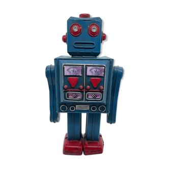 Old robot - metal/painted sheet - tin toys style - vintage