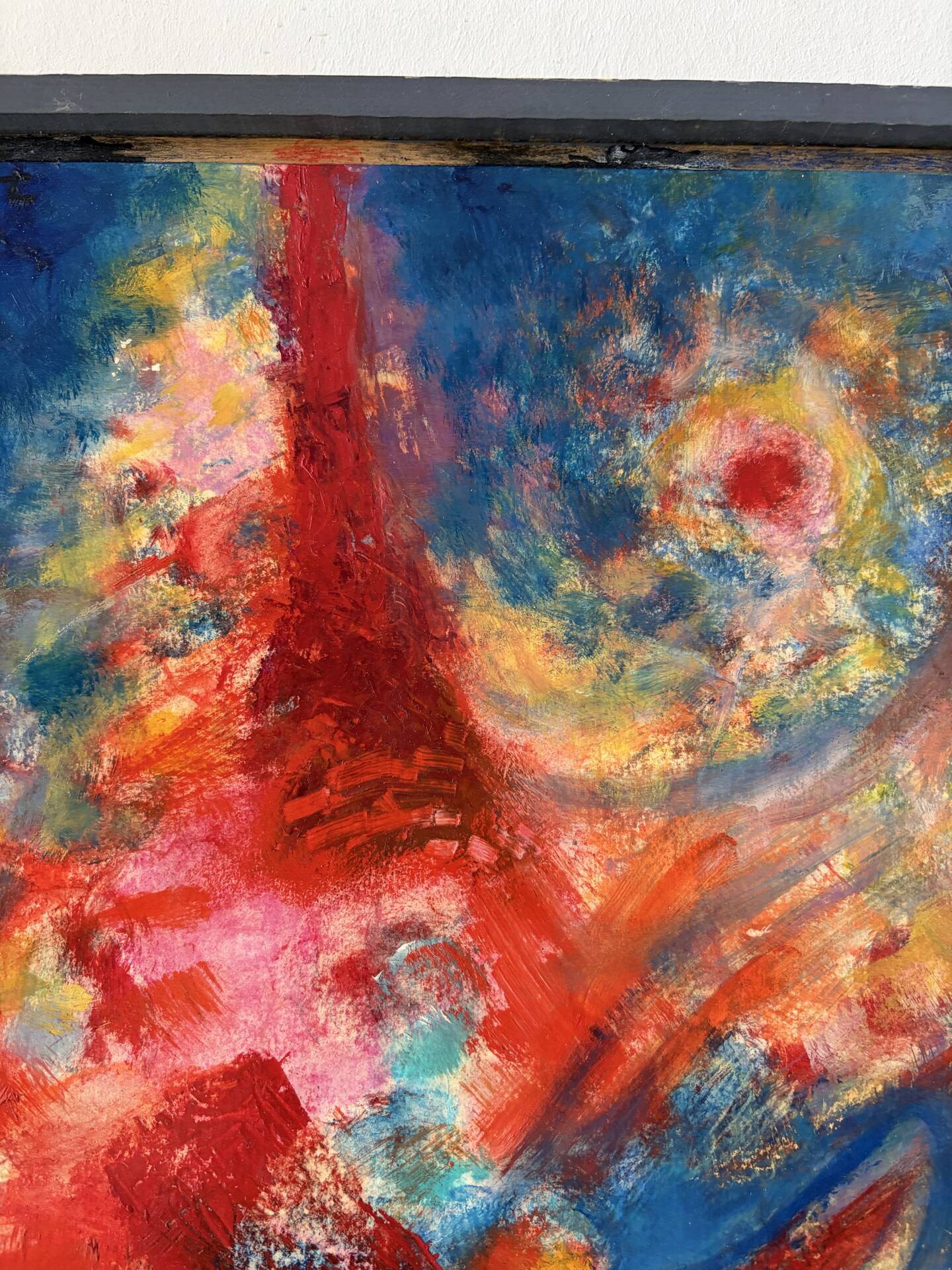 Abstract - The Samurai, oil on wood panel signed 1989
