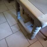 Oak farmhouse table and 4 chairs