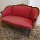 2-seater sofa bench Louis XV walnut from the 19th century