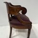 Fauteuil de bureau de style Empire en acajou et placage XIX siècle