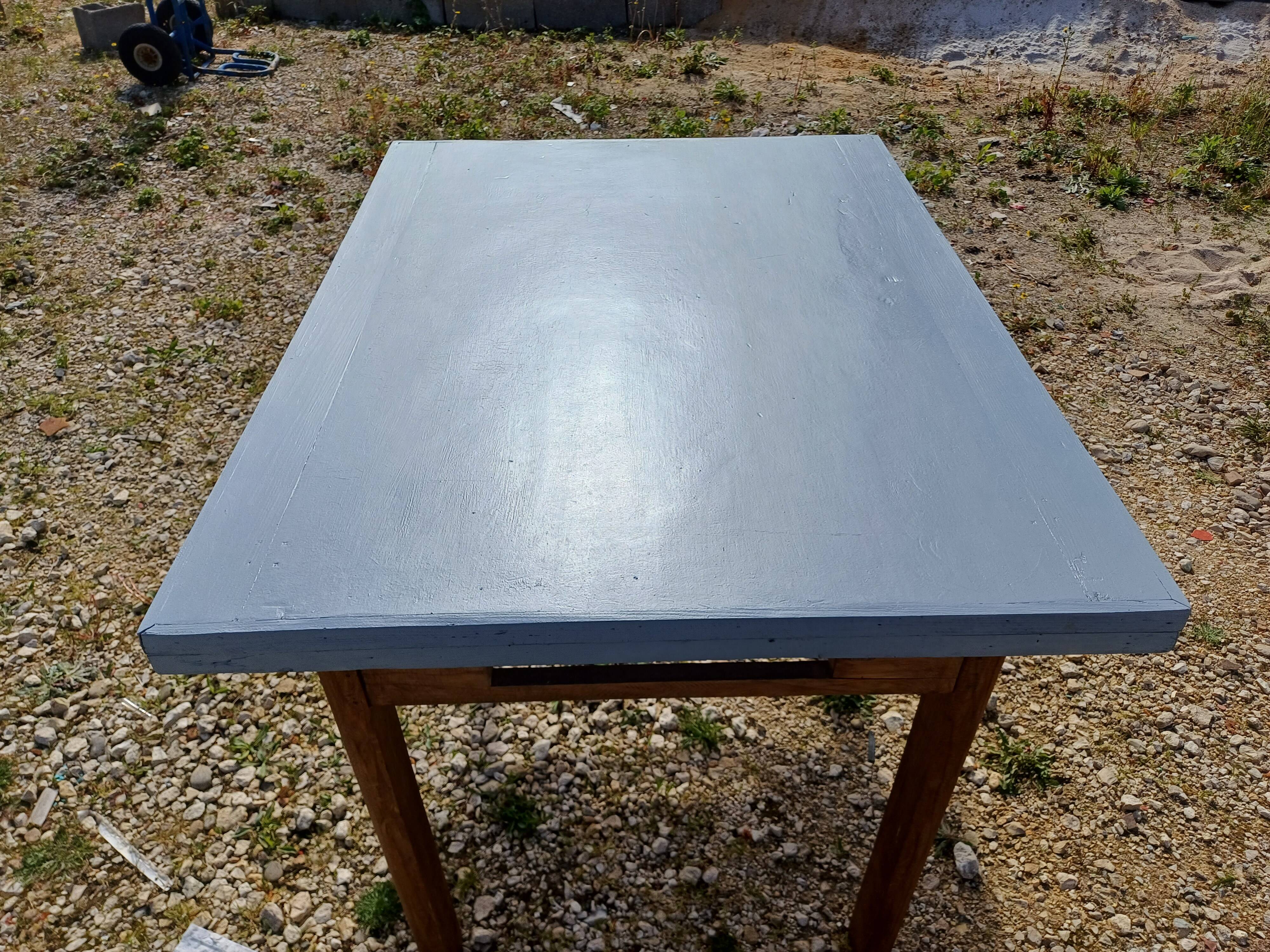 1950s Wooden Table with Extensions