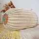 Panier ancien, besace en osier tressé - art populaire