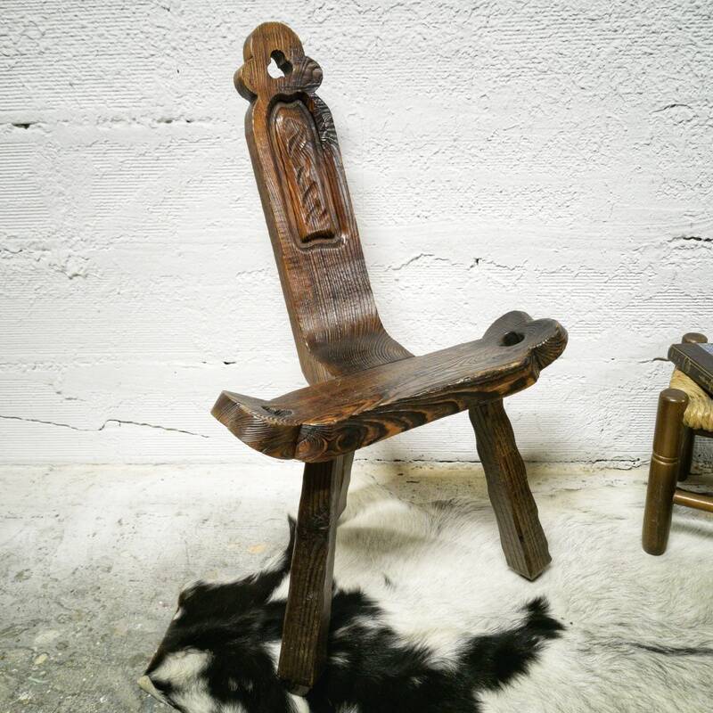 Brutalist tripod chair