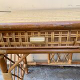 2-drawer rattan desk from the 1970