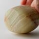 Vintage table lighter in alabaster from the 1960s, Piezo Italy, green beige stone.