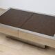 Vintage glass and aluminum bar coffee table, 1970