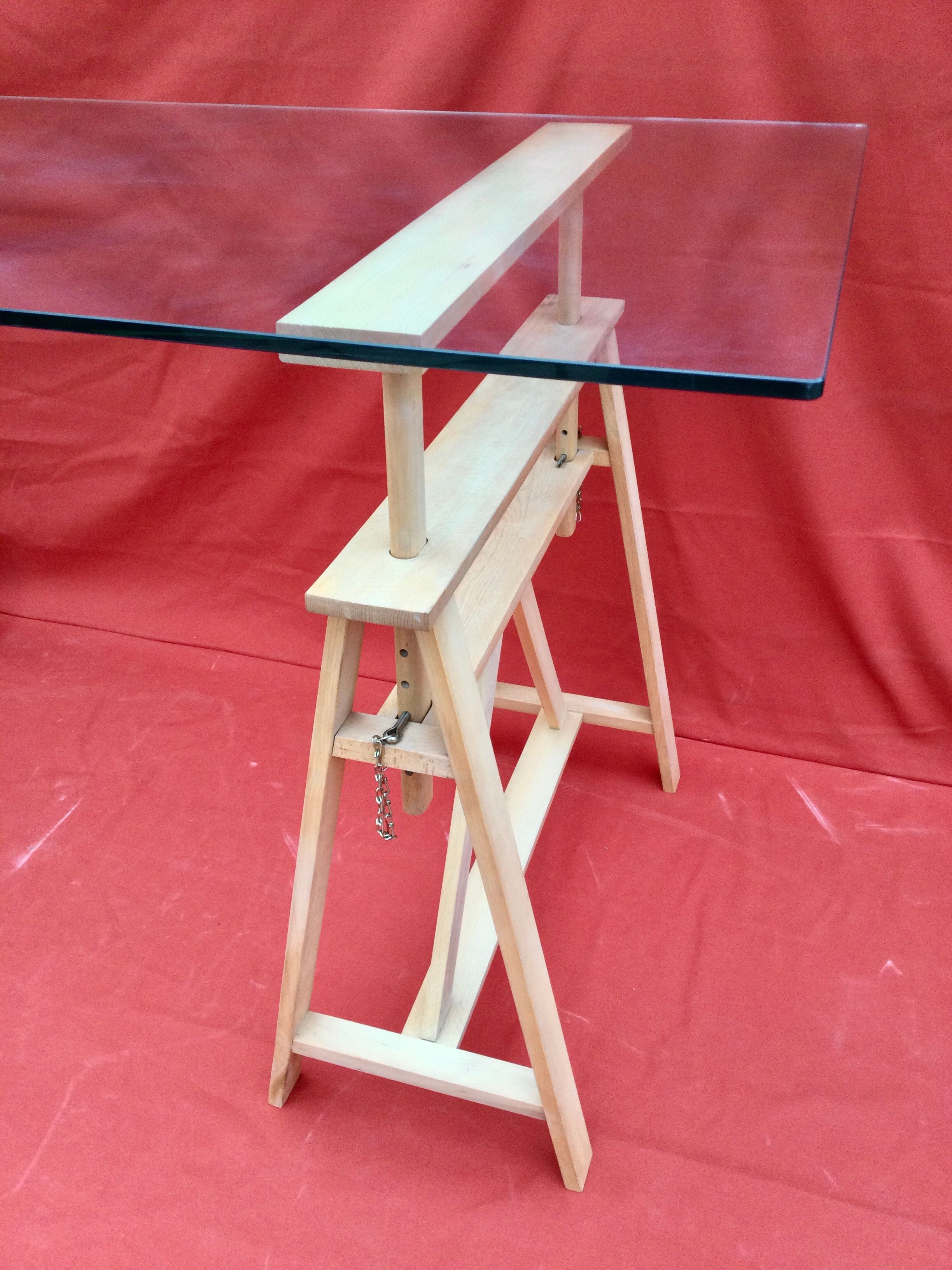 Bureau hêtre et verre