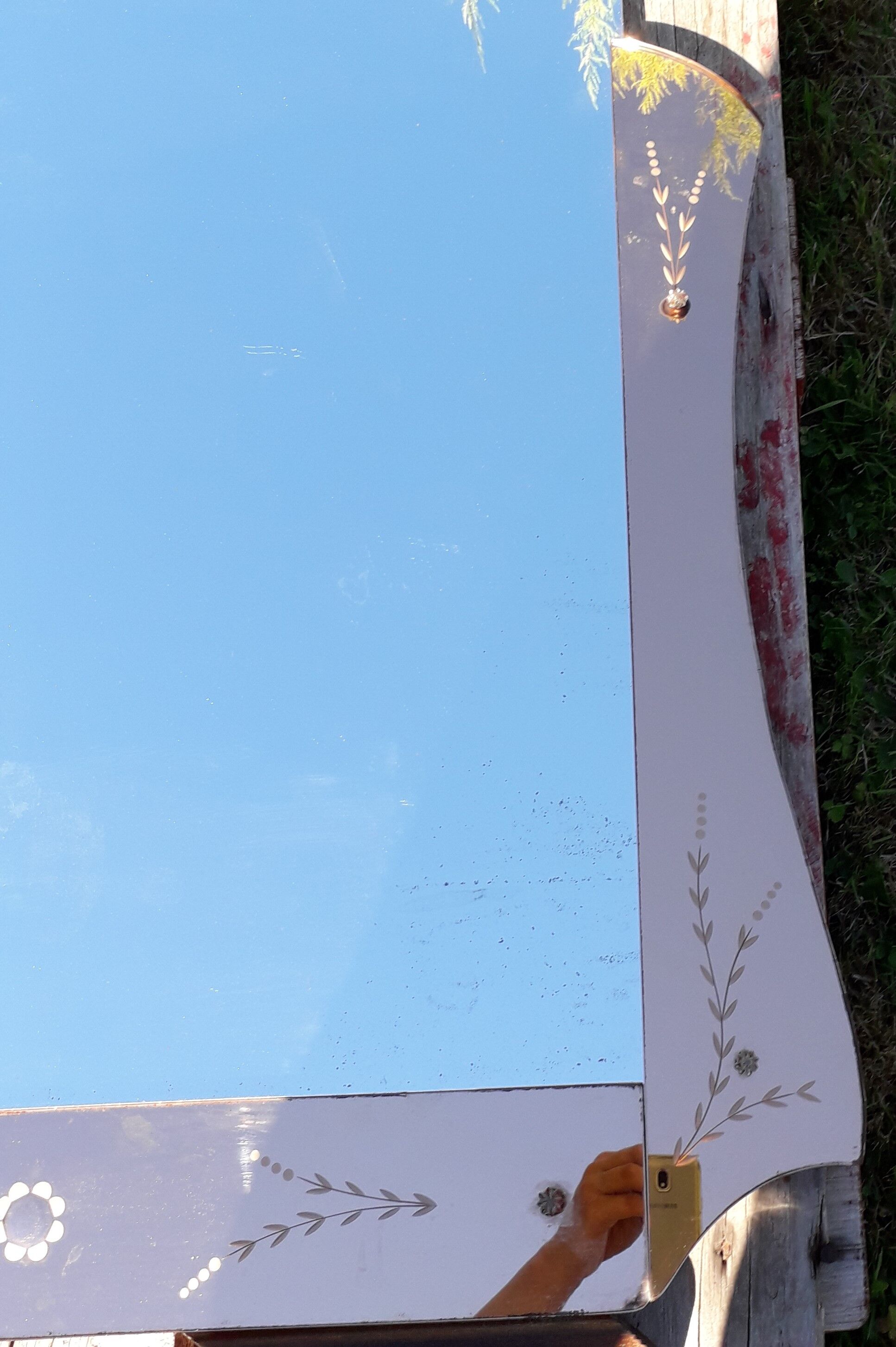 Venetian art deco mirror 102 x 76 cm