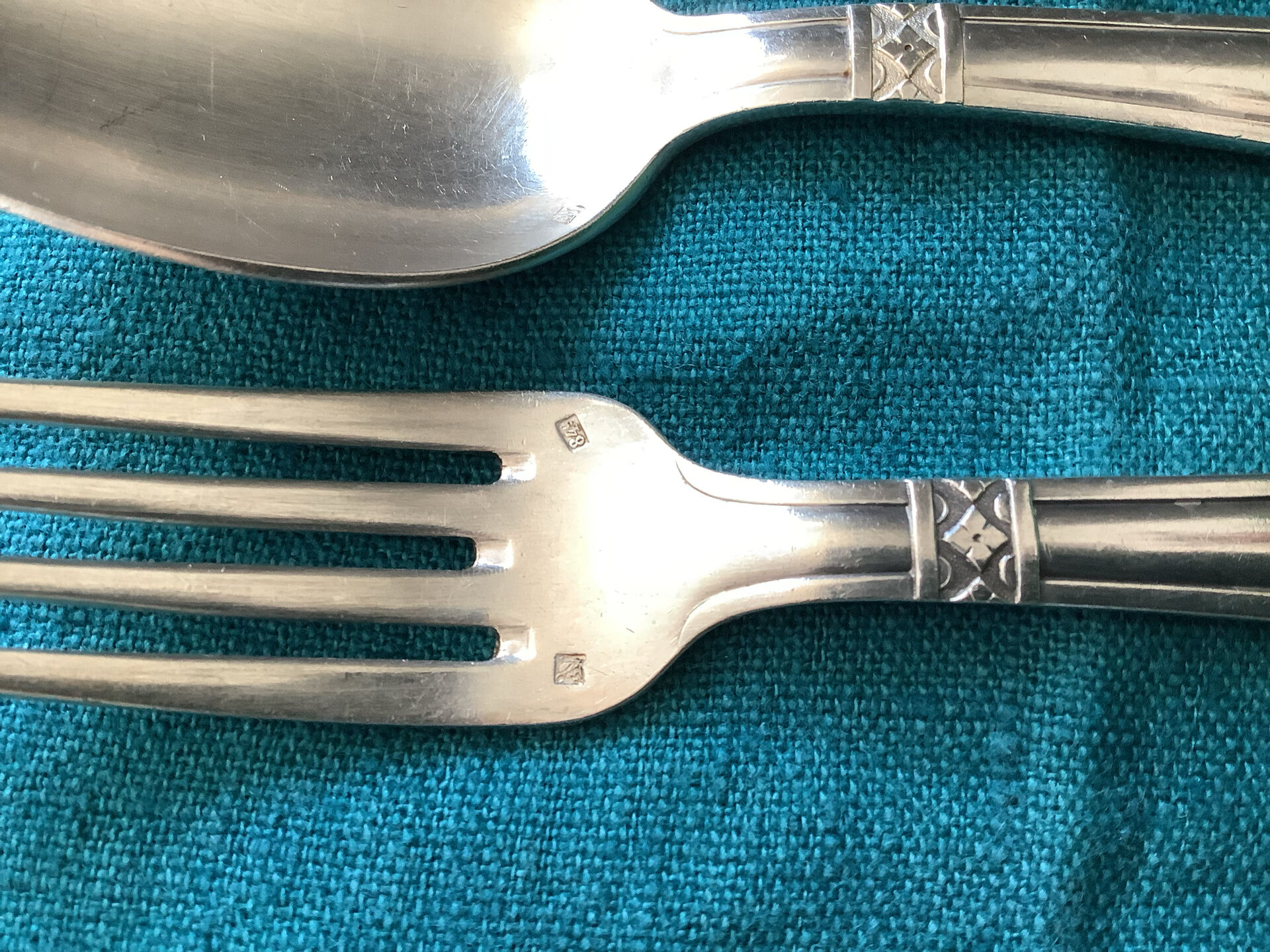 Art Deco Baptism Set Metal + Stamps