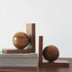 Mid-Century Wooden Bookends, 1950s, Set of 2