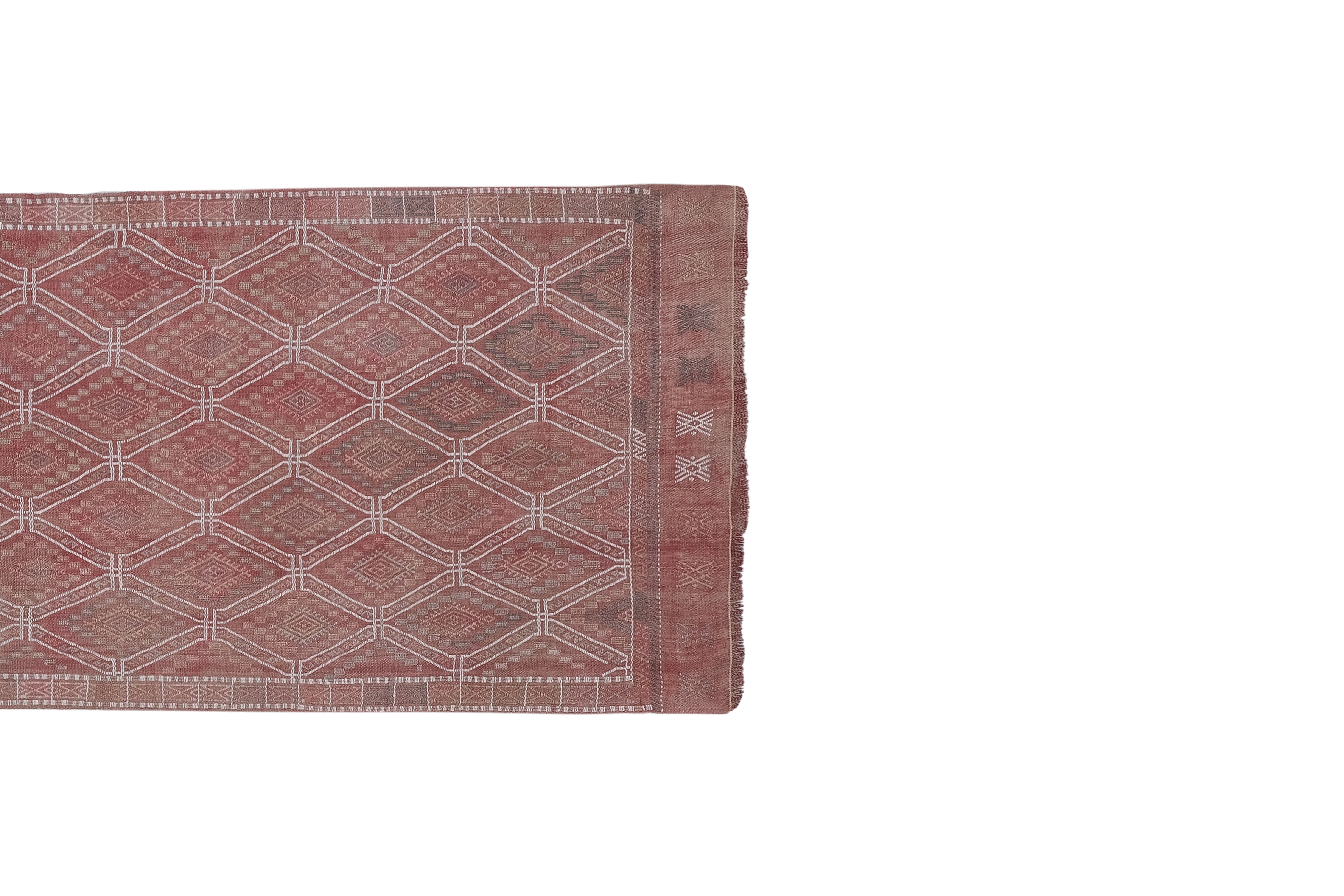 Vintage Turkish rug from Oushak, hand-woven 85x293 cm