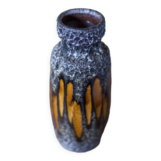 West Germany ceramic vase, fat lava vase, 210-18, flower pot, collection, 60's
