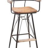 Bar chair made of iron and wood