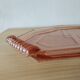 Art Deco pink pressed glass octagonal tray
