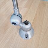 Set of 4 Jieldé industrial lamps in brushed steel, 3 arms