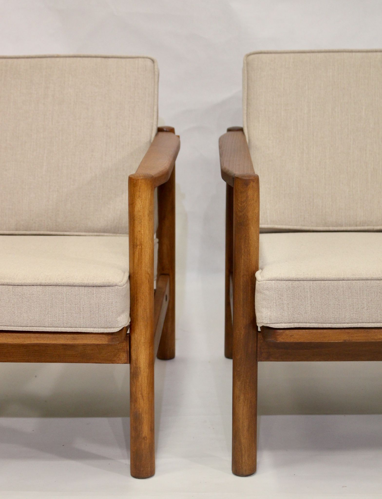 Pair of 60s Scandinavian style armchairs