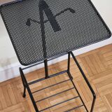 Perforated metal telephone holder console from the 1950s, 65 cm
