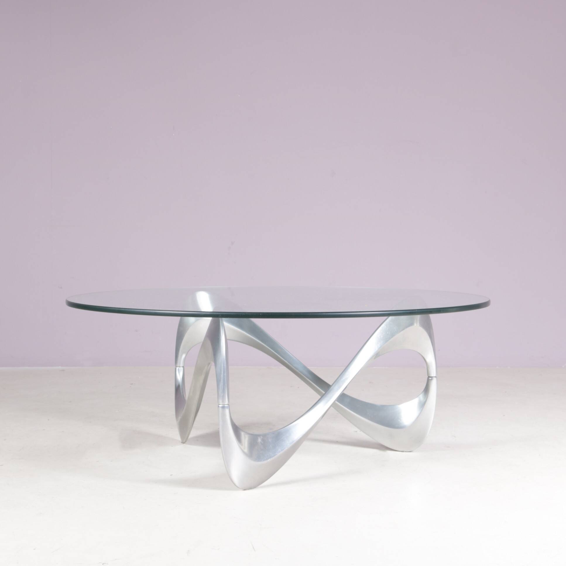 Table basse Snake des années 1970 par Ronald Schmitt Allemagne