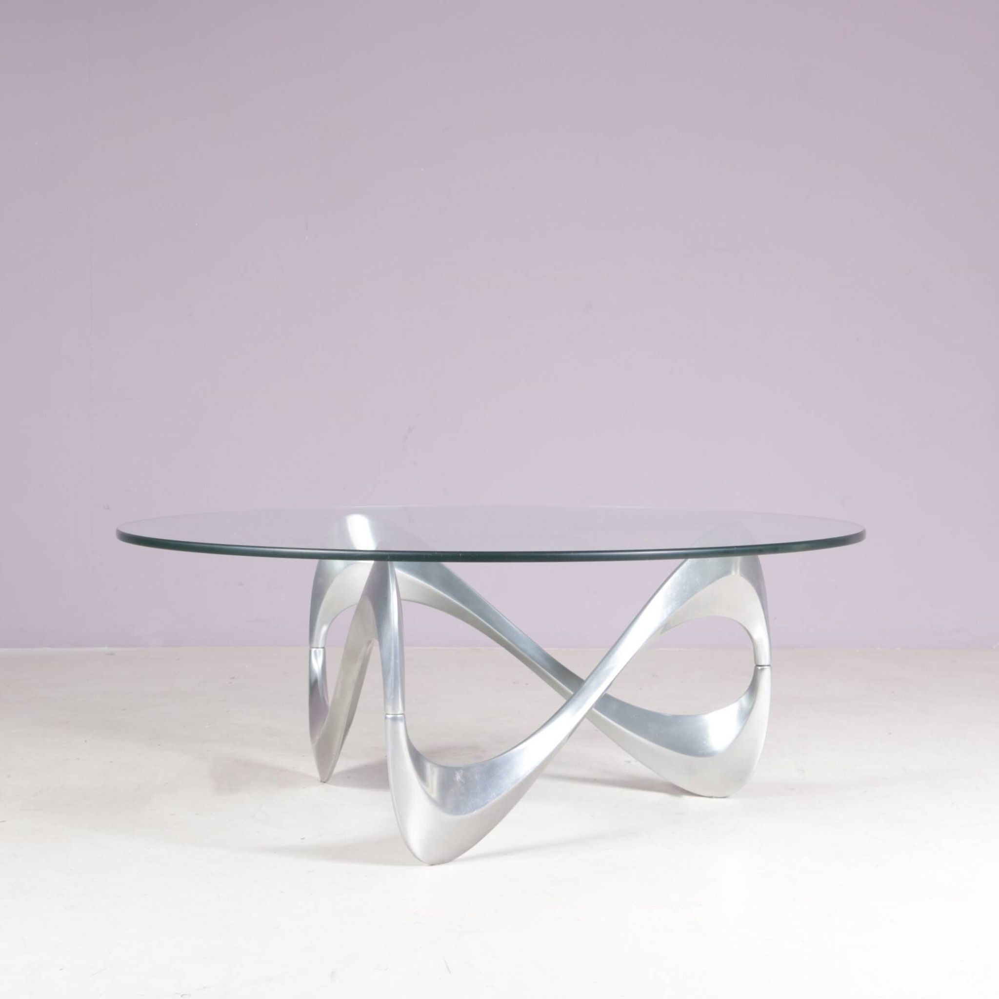 1970s Snake coffee table by Ronald Schmitt Germany