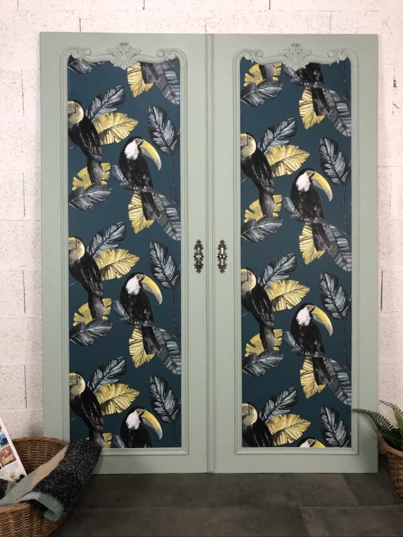 Pair of antique cabinet doors