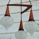 Boomerang Cascade Pendant Chandelier in Teak and Glass from Philips, 1950s