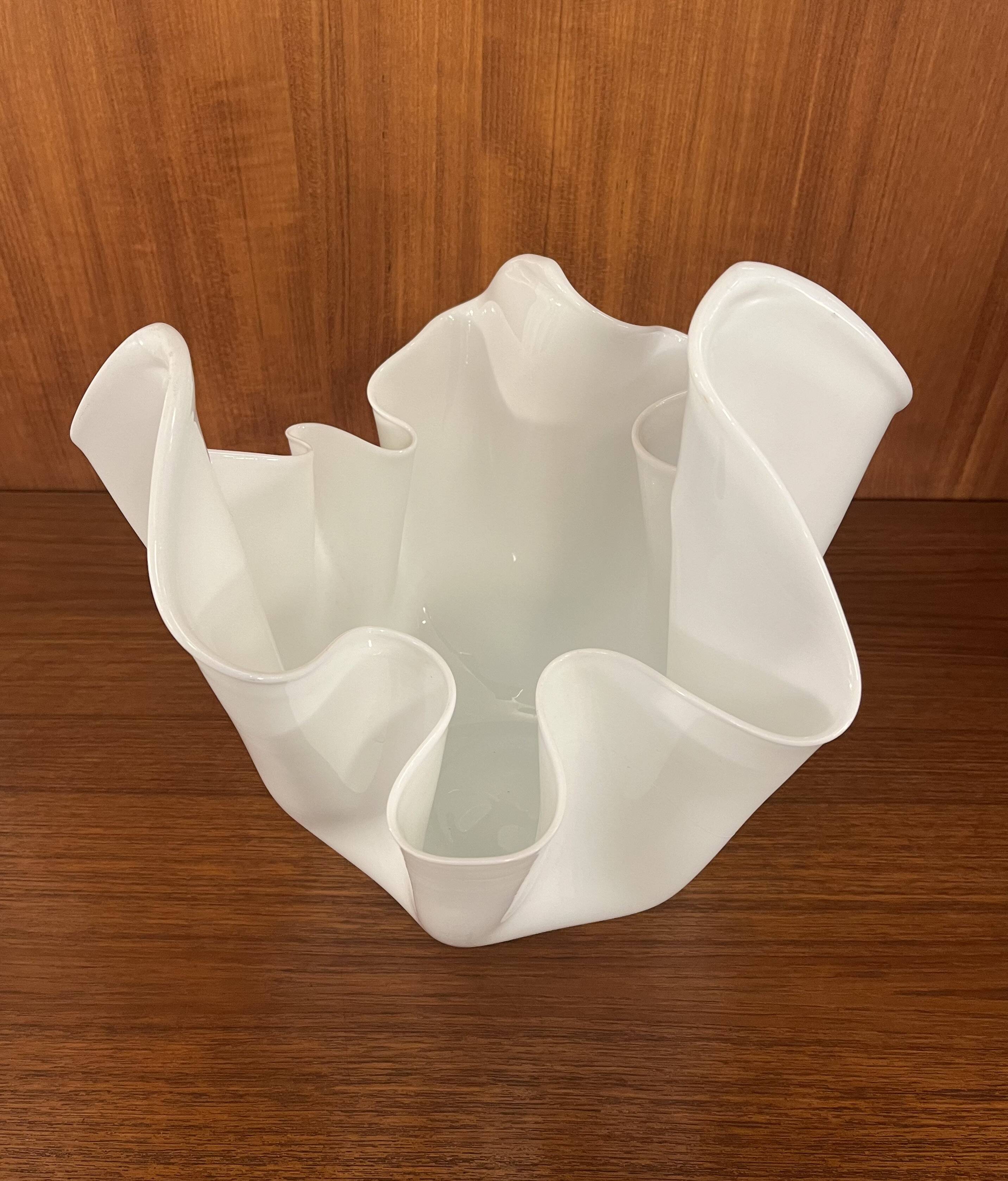 Handkerchief vase, “Fazzoletto” model, by Fluvio Bianconi for Venini