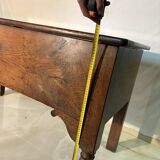 Large antique oak chest with turned legs