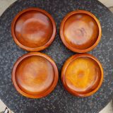 Set of 4 wooden bowls - cups
