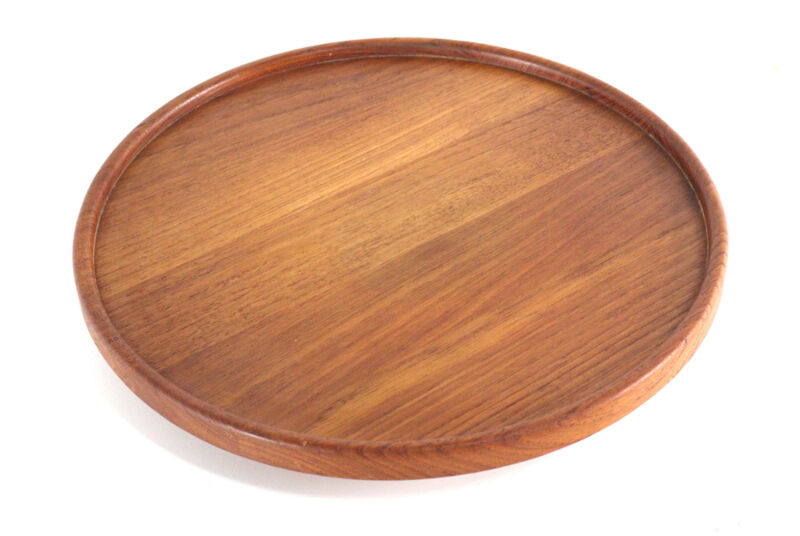 Lazy Susan teak rotating tray in teak - danish design