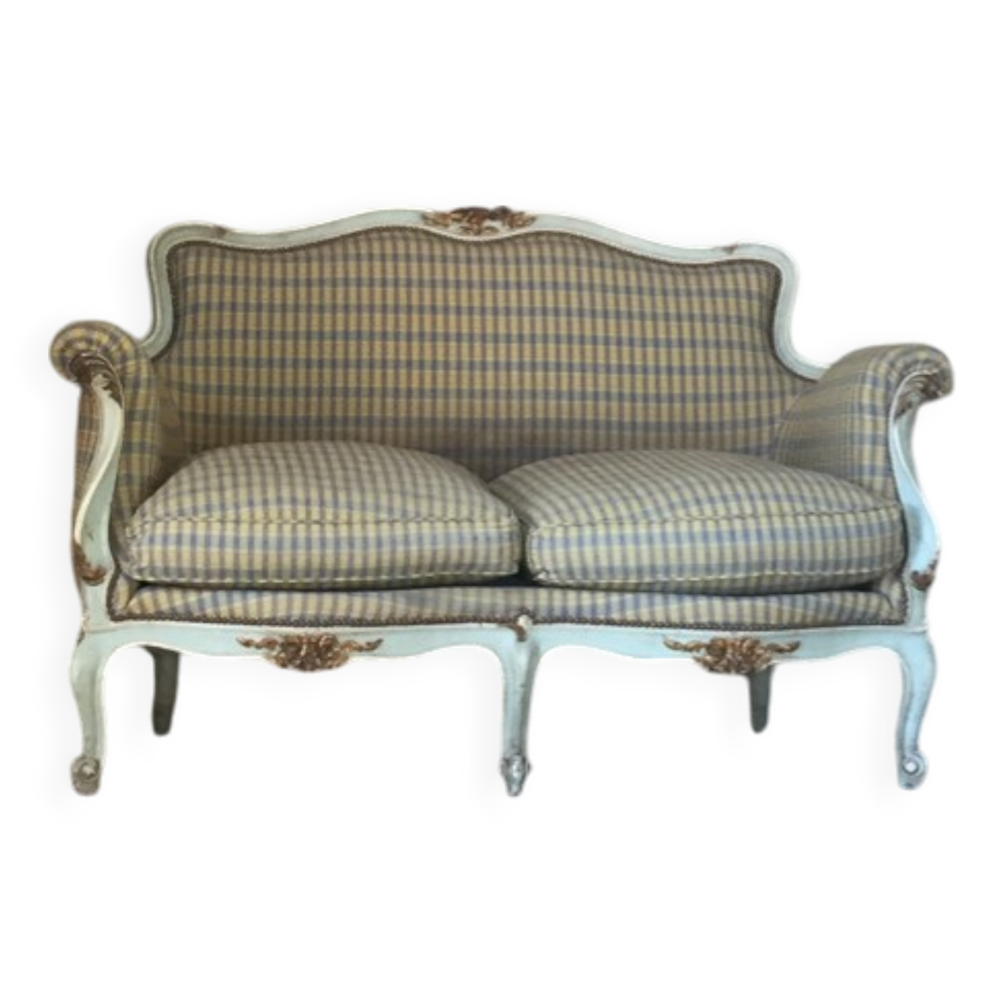 Louis XV rococo sofa and armchair