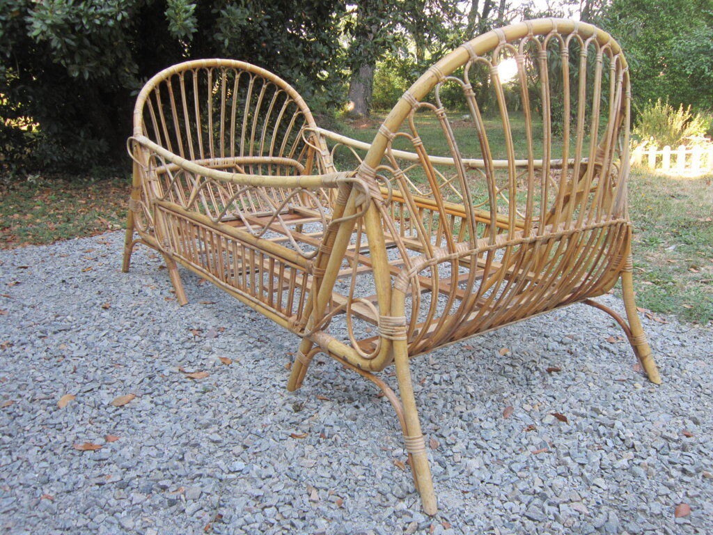 Cot basket rattan