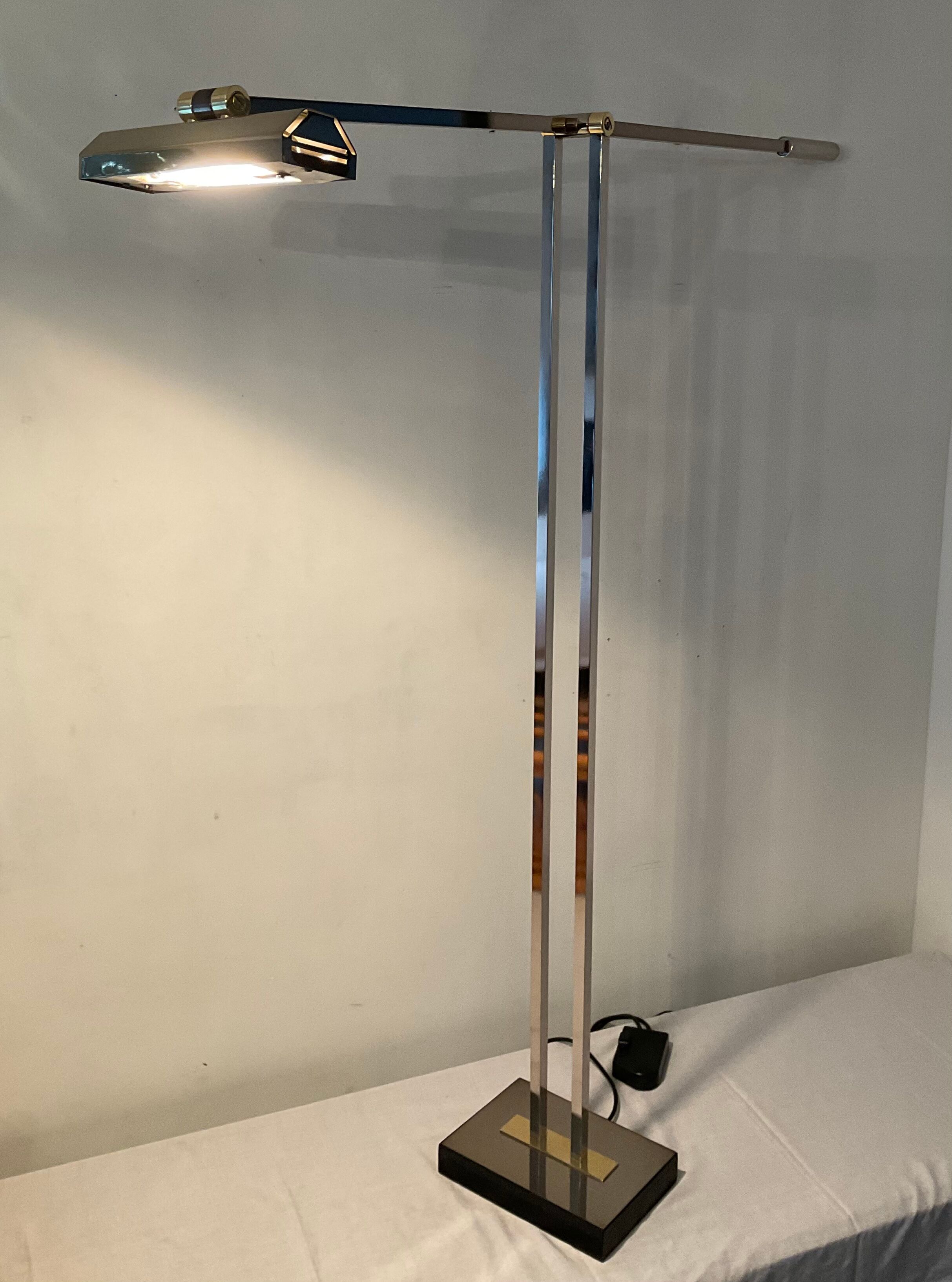 Deknudt brass floor lamp from the 60s
