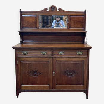 English art nouveau buffet in mahogany early twentieth century