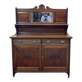 English art nouveau buffet in mahogany early twentieth century