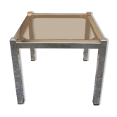 Vintage 1970s chrome coffee table