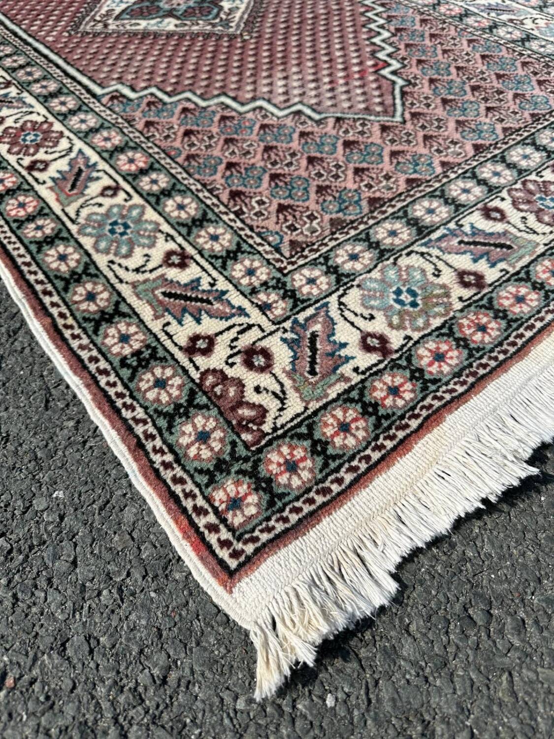 Handmade pink Turkish rug