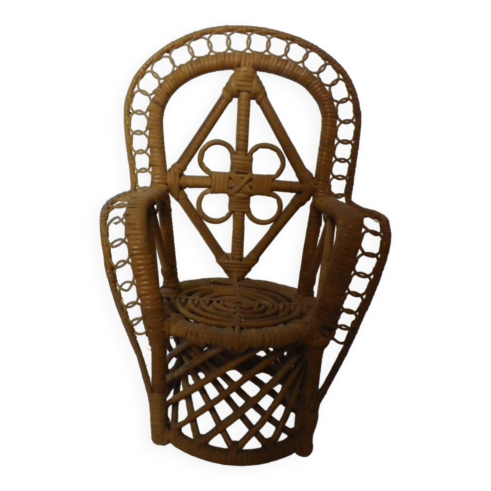rattan doll chair