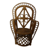 rattan doll chair