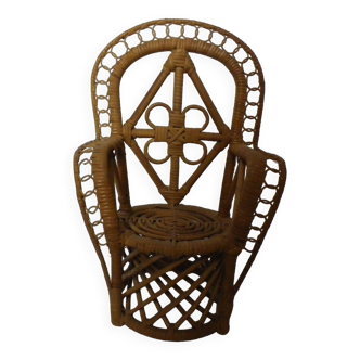 rattan doll chair