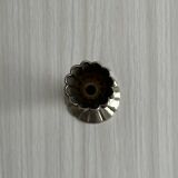 slender chrome metal candlestick