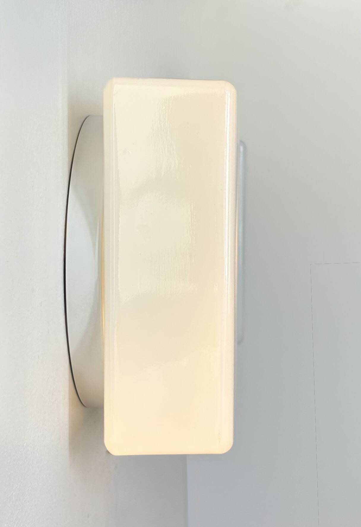 Pair of vintage Lita opaline wall lights, France 1970s