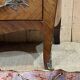 Louis XV style chest of drawers in rosewood, oak and marble top, made in the 70s