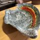 Vintage ceramic coupe plate "fat lava" from the Vallauris workshop, 1960s-70s.